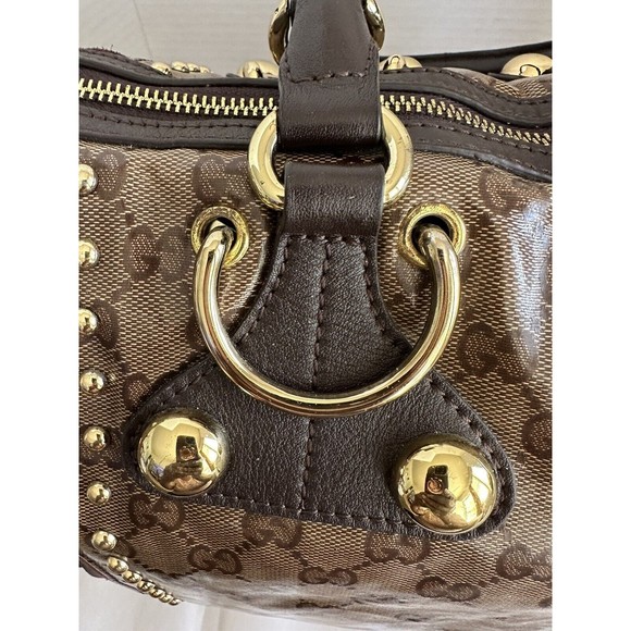 GUCCI  Babushka bag, Need Small Repair To Grommet, Some Slight Discolorations - Picture 10 of 16